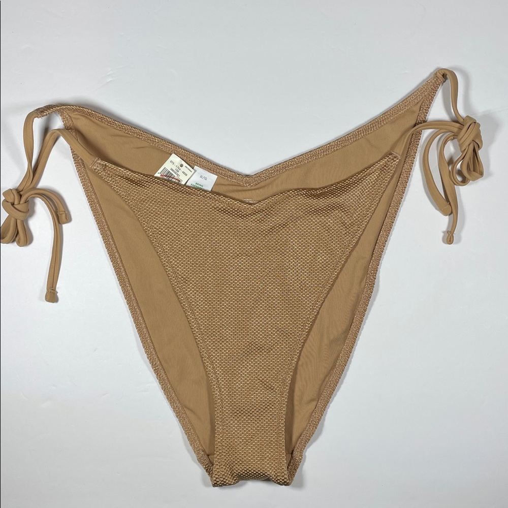 Aerie Textured Brown Bikini Bottom‎